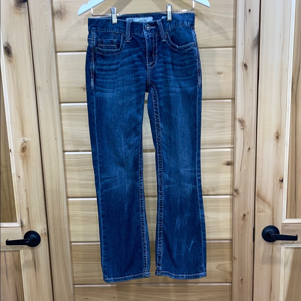 Buckle Dark Blue Straight Leg Men's Jeans